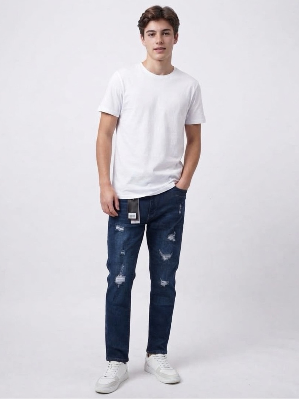 Riot Empire Men's Distressed Blue Jeans 36/32